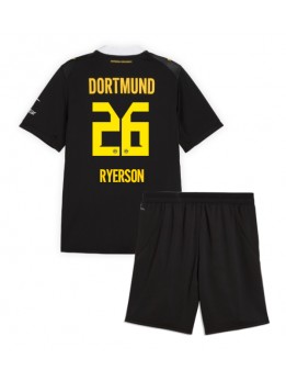 Otroški Nogometna dresi replika Borussia Dortmund Julian Ryerson #26 Gostujoči 2026-27 Kratek rokav (+ hlače)